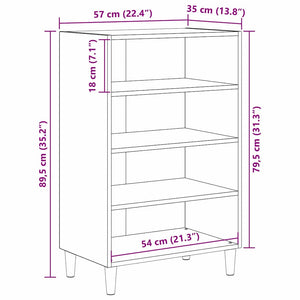 Schwarzes Sideboard in Eichen-Optik
