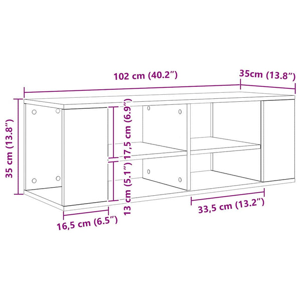TV-Schrank Set Artisan Eiche 102 cm