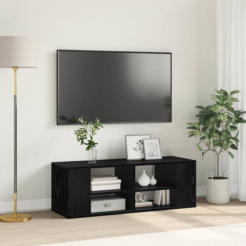 vidaXL Ensemble de meubles TV noir aspect chêne 102 x 35 x 35 cm