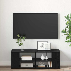 TV-Schrankset Schwarz Eiche Optik, 102 cm
