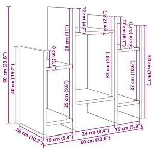 Seitenschrank Altholz 60 cm