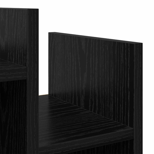 Schwarzer Seitenschrank Eichenoptik 60cm