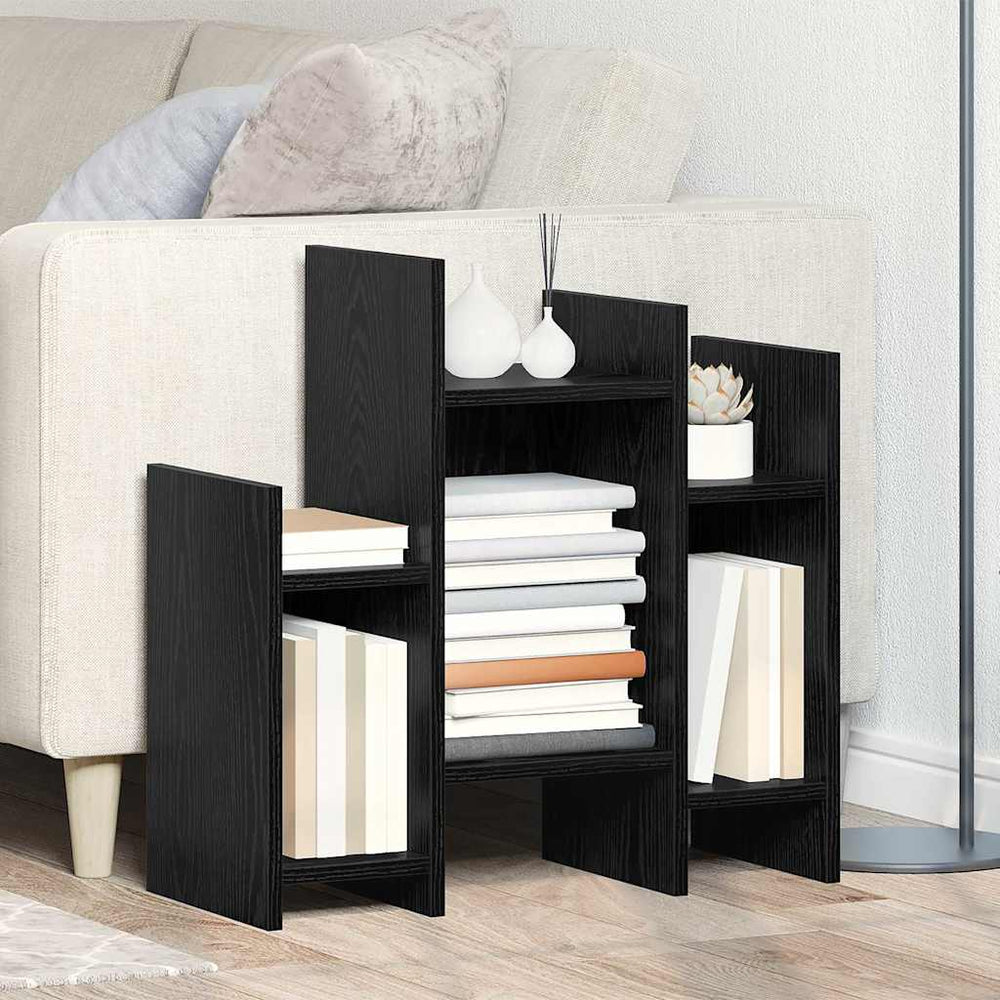 Schwarzer Seitenschrank Eichenoptik 60cm