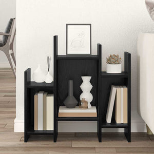 Schwarzer Seitenschrank Eichenoptik 60cm