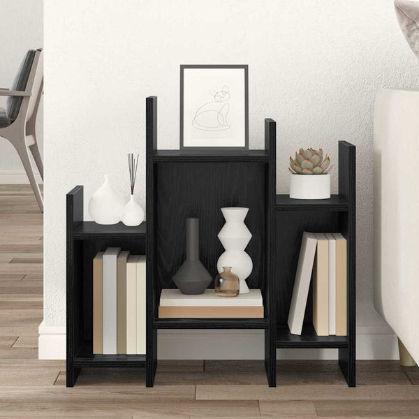 Schwarzer Seitenschrank Eichenoptik 60cm