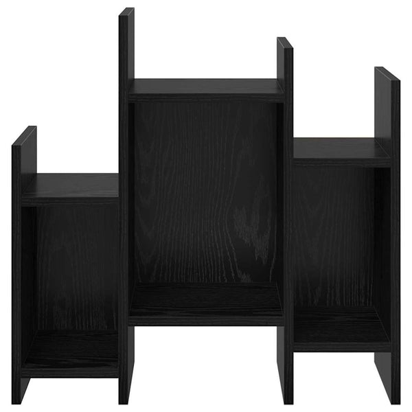 Schwarzer Seitenschrank Eichenoptik 60cm