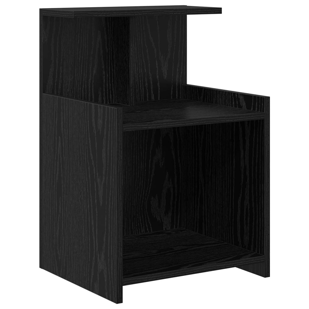 vidaXL Nightstand Black Oak Look 40 x 35 x 60 cm Engineered Wood