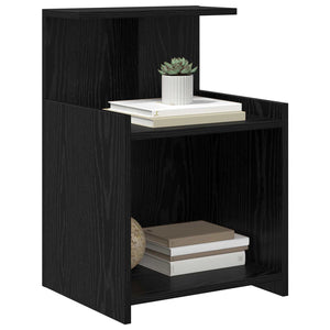 Nachttisch Schwarz Eichenoptik 40x35x60cm