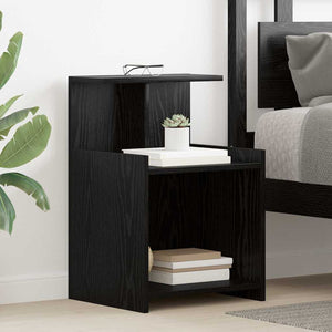 vidaXL Nightstands 2 pcs Black Oak Look 40 x 35 x 60 cm