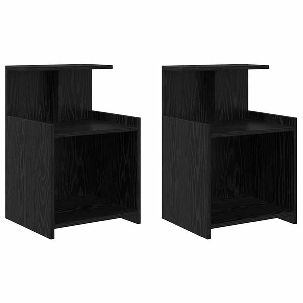 vidaXL Nightstands 2 pcs Black Oak Look 40 x 35 x 60 cm