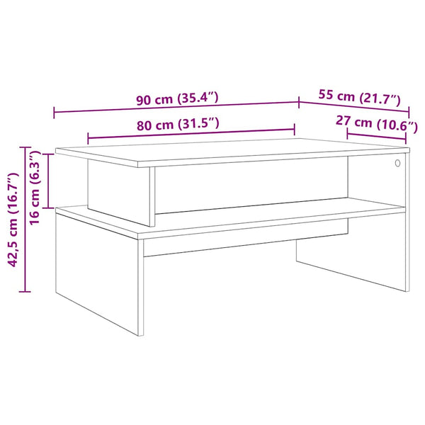 Couchtisch Artisan Eiche 90x55 cm