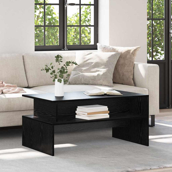 Schwarzer Couchtisch Eichenoptik