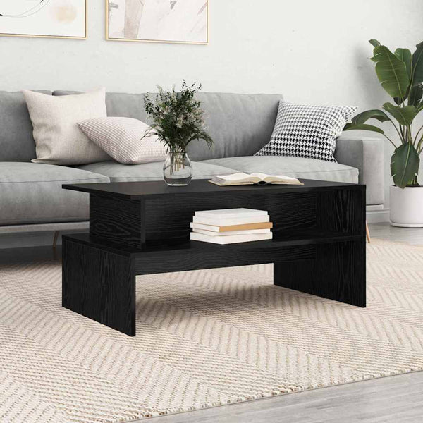 Schwarzer Couchtisch Eichenoptik
