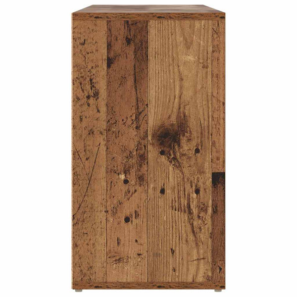 vidaXL Banc à chaussures avec étagère en bois de récupération 103 x 30 x 54,5 cm Bois d'ingénierie