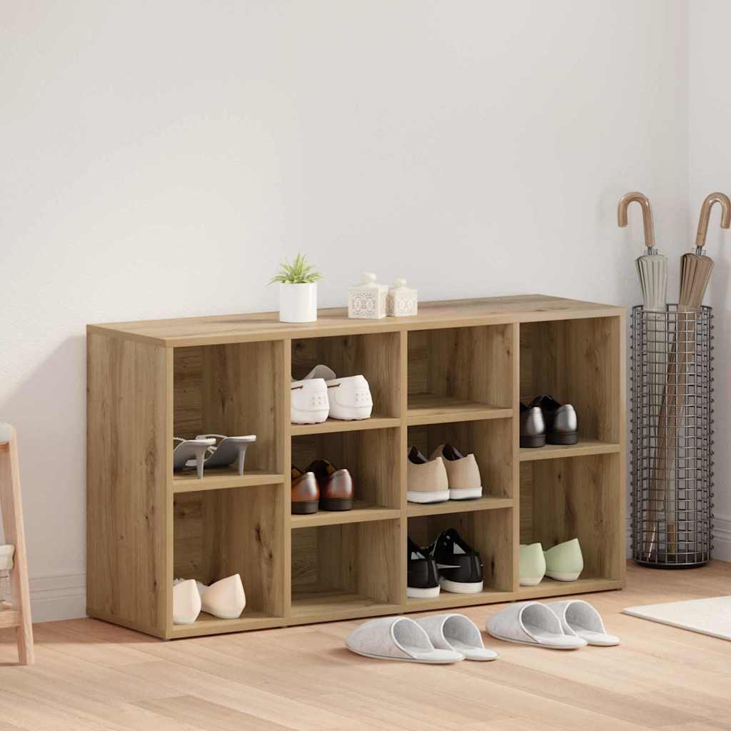 Banc à chaussures vidaXL chêne artisan 103 x 30 x 54,5 cm en bois d'ingénierie
