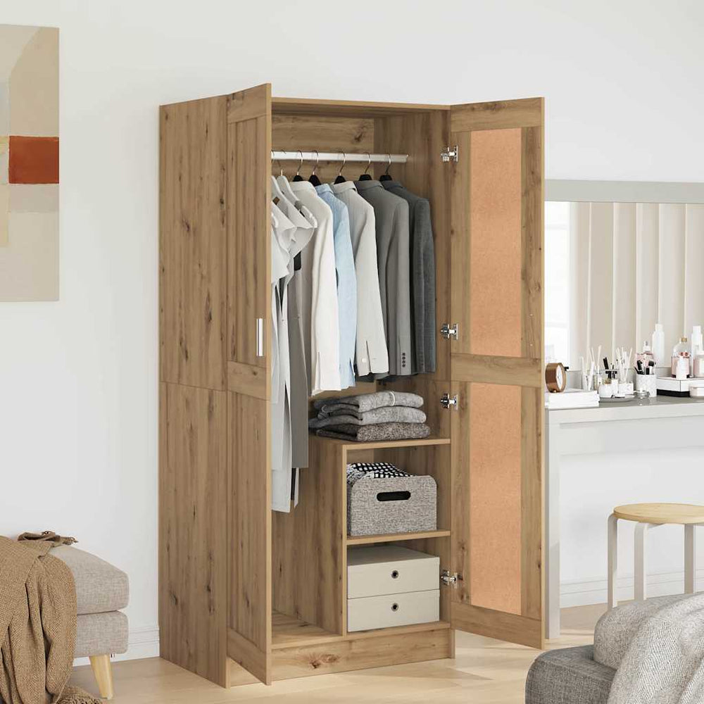 Kleiderschrank Eiche 82,5x51,5x180 cm