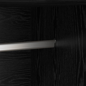 Kleiderschrank Schwarz Eichenoptik 180cm