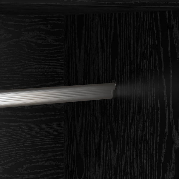Kleiderschrank Schwarz Eichenoptik 180cm