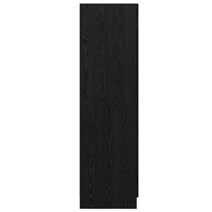 Kleiderschrank Schwarz Eichenoptik 180cm