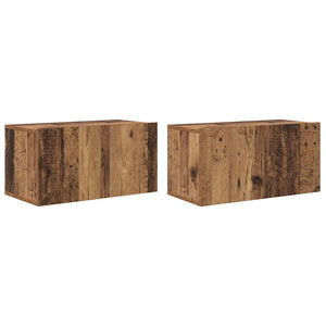 vidaXL Meuble TV, 2 pcs, multicolore, 60 x 30 x 30 cm, bois d'ingénierie