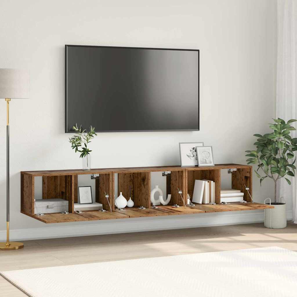 TV-Schrank Set Braun, 3-teilig