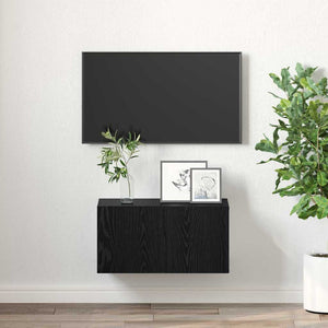 TV-Schrankset Schwarz, Wandmontage