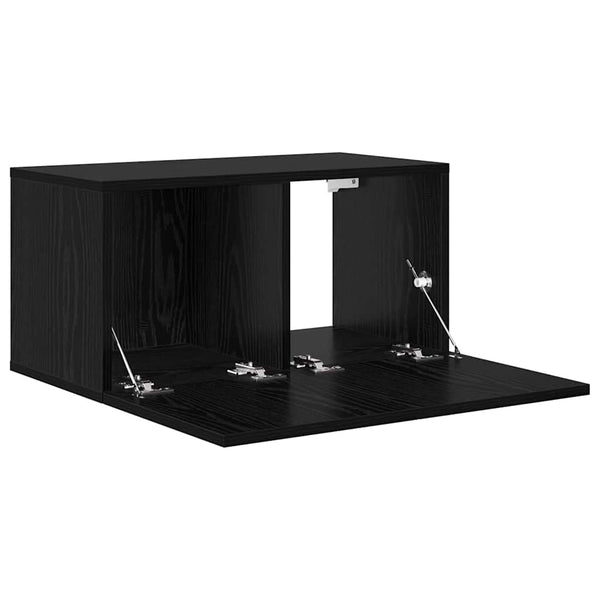 TV-Schrankset Schwarz, Wandmontage