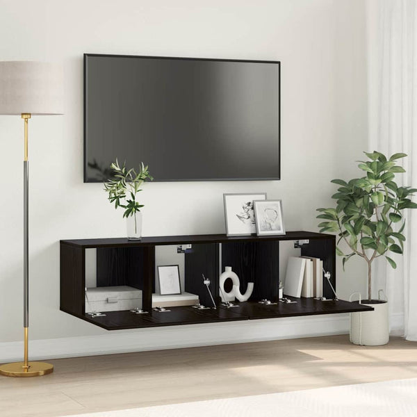 TV-Schrank Set Schwarz 60x30 cm