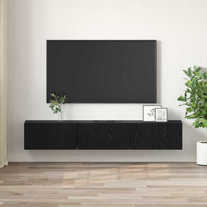 TV-Schrank Set Schwarz, 3-teilig