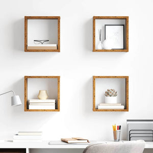 Wandregale 4er Set Altholz
