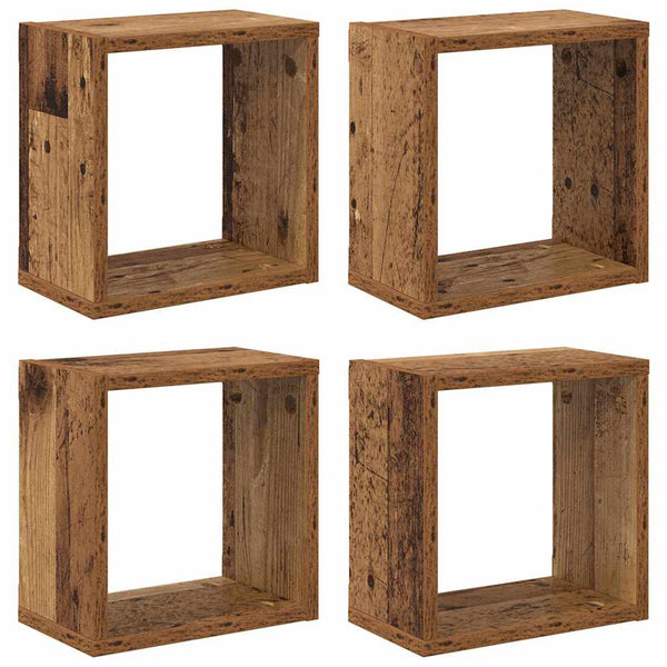 Wandregale 4er Set Altholz