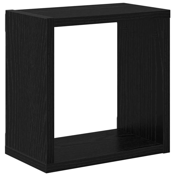 Wandregale Schwarz Eichen-Optik 2er Set