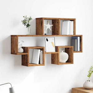Wandregal Altholz mit Regal 82x15x51 cm