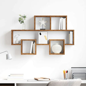 Wandregal Altholz mit Regal 82x15x51 cm