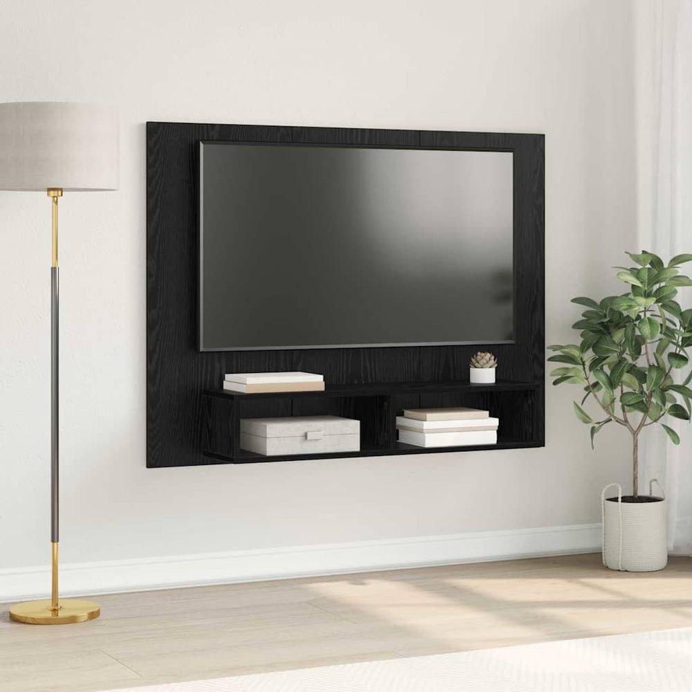 TV-Schrank Set Schwarz Eichen-Optik 120 cm