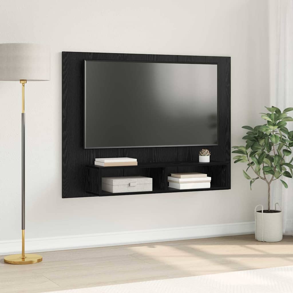 TV-Schrank Set Schwarz Eichen-Optik 120 cm