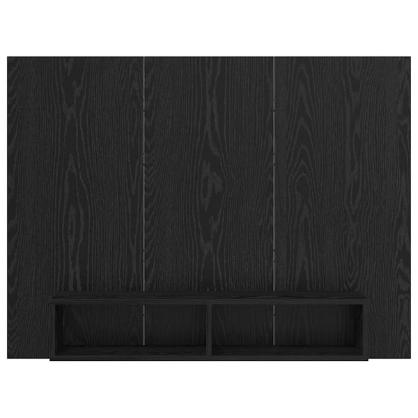 TV-Schrank Set Schwarz Eichen-Optik 120 cm