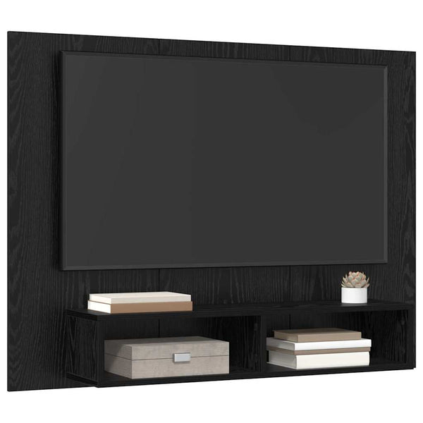 TV-Schrank Set Schwarz Eichen-Optik 120 cm