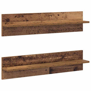 Wandregal 2er Set Altholz 80cm