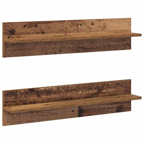 Wandregal 2er Set Altholz 80cm