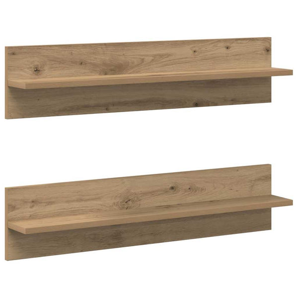 Wandregal 2er Set Artisan-Eiche 80cm