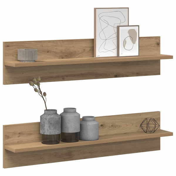 Wandregal 2er Set Artisan-Eiche 80cm