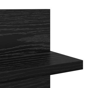 Wandregal 2er Set Schwarz Eiche 80cm