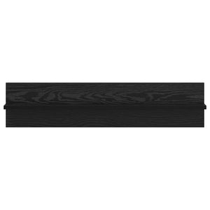 Wandregal 2er Set Schwarz Eiche 80cm