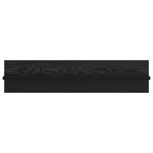 Wandregal 2er Set Schwarz Eiche 80cm