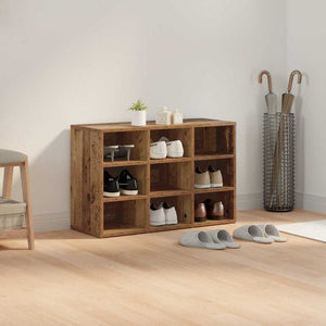 Schuhschrank Altholz mit Regal