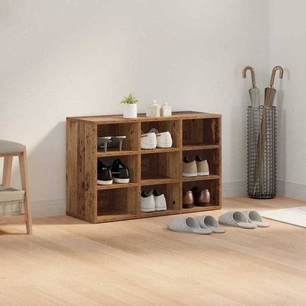 Schuhschrank Altholz mit Regal