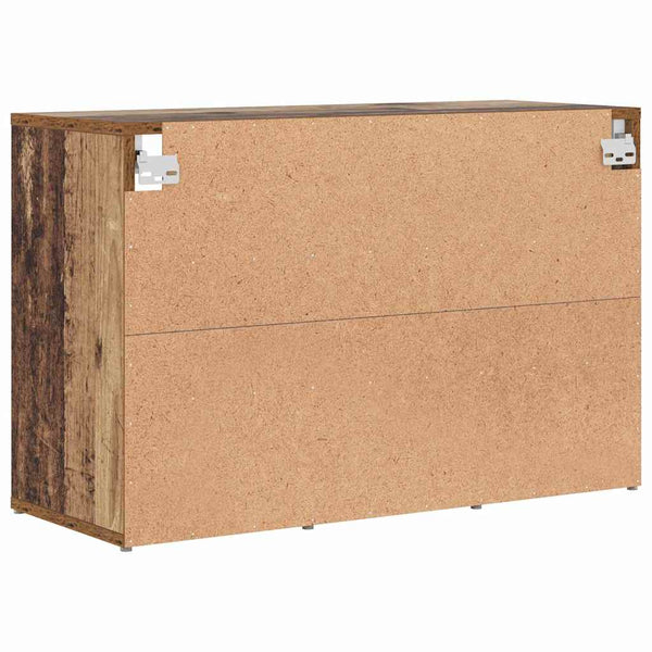 Schuhschrank Altholz mit Regal