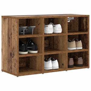 Schuhschrank Altholz mit Regal