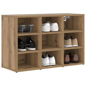 vidaXL Meuble à chaussures chêne artisan 77,5 x 30 x 51 cm en bois d'ingénierie